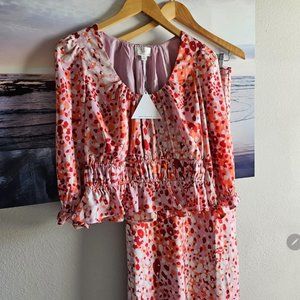 Lost + Wonder 2 piece top and drapey midi skirt - medium - TheWild Side